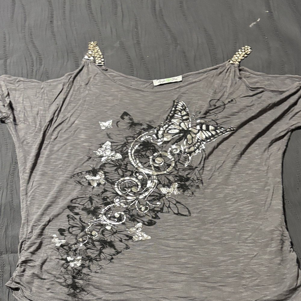 Style Tree Embellished Butterfly Top